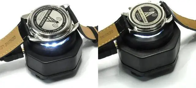 Alt view image 4 of 6 - JAENFONG CoolFire - UV Free Solar Watch Fast Charger for All Eco Solar Watches for Men Reloj Hombre Portable Battery Charger for All Kinds of Sophisticated Eco Solar Watches (Black)