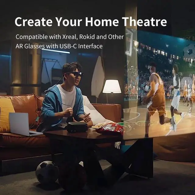 Alt view image 5 of 6 - JAENFONG HDMI to USB C Adapter 4K@60Hz HDMI to Type C Adapter for XREAL One/Air 2 Pro/Air 2 Viture Pro/One RayNeo Air 2s Rokid AR Glasses Portable Monitor from PS5/4 Xbox Switch Laptop PC Dark Green