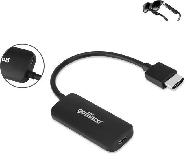 Main image of JAENFONG HDMI 2.0 to USB C Converter (HDMI to USB-C Monitor) Compatible with Xreal Rokid Air/Max VITURE One RayNeo Portable Monitor laptops Switch ROG Ally Steam Deck PS4/5 Xbox(HDMIUSBC)