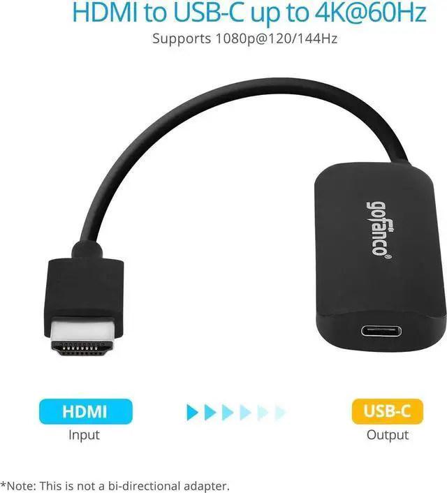 Alt view image 6 of 7 - JAENFONG HDMI 2.0 to USB C Converter (HDMI to USB-C Monitor) Compatible with Xreal Rokid Air/Max VITURE One RayNeo Portable Monitor laptops Switch ROG Ally Steam Deck PS4/5 Xbox(HDMIUSBC)