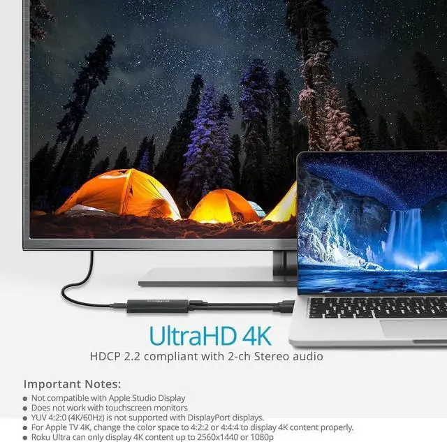 Alt view image 7 of 7 - JAENFONG HDMI 2.0 to USB C Converter (HDMI to USB-C Monitor) Compatible with Xreal Rokid Air/Max VITURE One RayNeo Portable Monitor laptops Switch ROG Ally Steam Deck PS4/5 Xbox(HDMIUSBC)