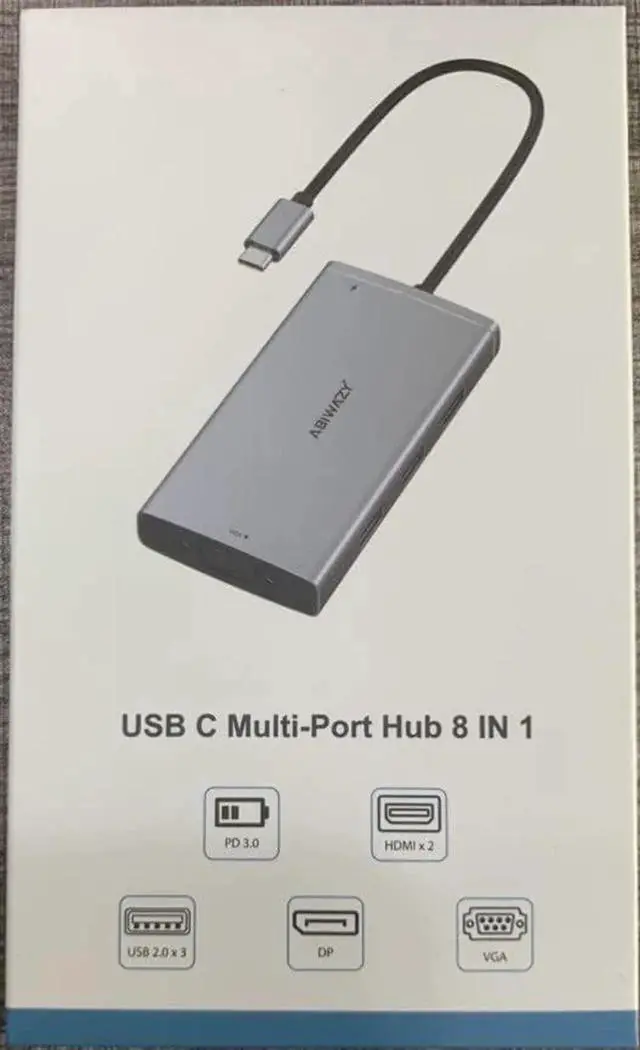 Alt view image 3 of 7 - JAENFONG USB C Docking Station Dual Monitor Adapter for HP Laptop Docking Station 3 Monitors Quadruple Display USBC Hub Dongle to 4K HDMI DP VGA 3 USB2.0 100W PD USB-C Dock for Surface