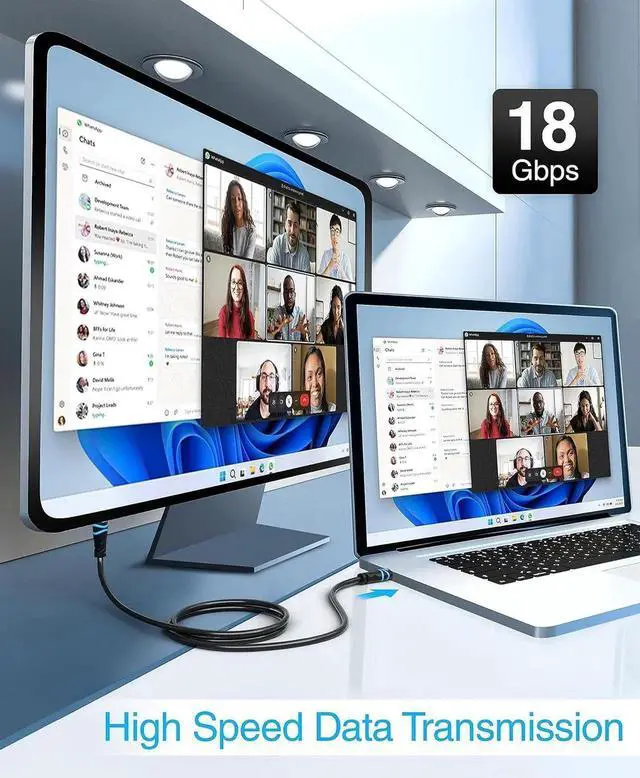 Alt view image 2 of 7 - JAENFONG 4K HDMI Cable 35FT (4K 30Hz HDR10 in-Wall CL3 Rated High Speed HDCP2.2 eARC) - Long HDMI Cable Compatible with Home Theatre HDTV Gaming Consoles Streaming Devices