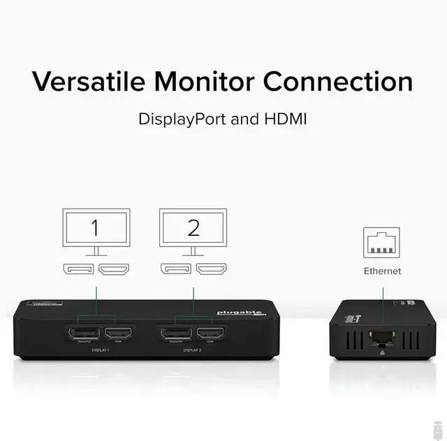 Alt view image 5 of 7 - JAENFONG 4K DisplayPort and HDMI Dual Monitor Adapter for USB 3.0 and USB-C Compatible with Windows and ChromeOS