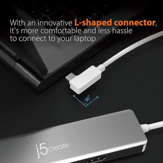 Alt view image 7 of 7 - JAENFONG 9 in 1 USB-C Hub-SuperSpeed+Gen 2 Type C Adapter w/Ethernet microSD/SD 4.0 4K HDMI USB-C 3.1 Gen2 Port PD 100W for MacBook Pro/Air XPS Chromebook & Other USB C Windows Laptops (JCD375)