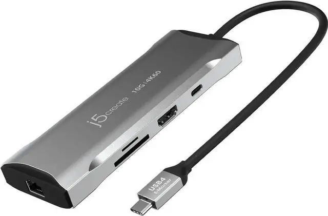 Main image of JAENFONG Laptop Docking Station 9-in-1 4K60Hz HDMI USB-C 10Gbps 2 USB-A 10Gbps 100W PD with USB-C 5Gbps Ethernet SD 4.0 Card Reader for MacBook XPS Surface Pro (JCD393)