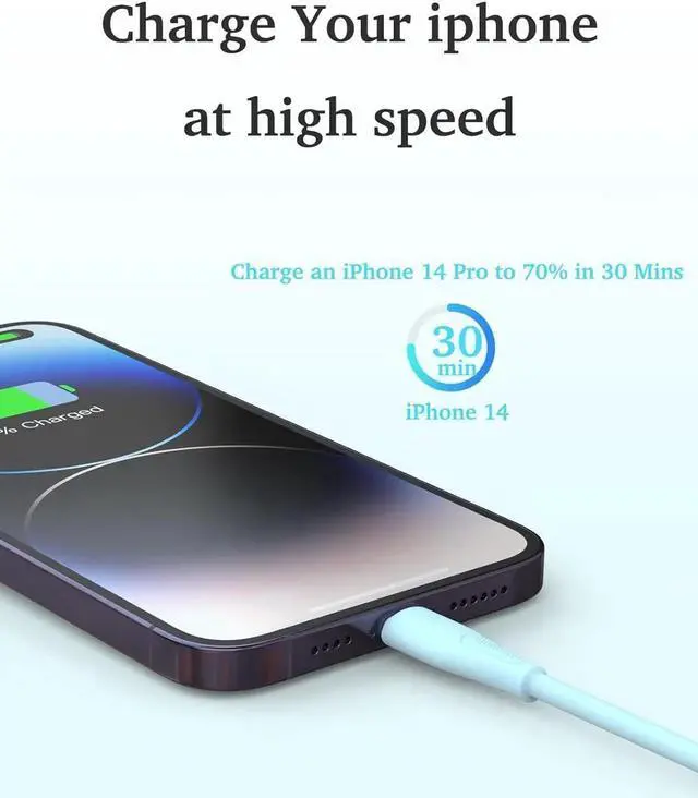 Alt view image 7 of 7 - JAENFONG 6Pack iPhone Charger Fast Charging 3/3/6/6/6/10 FT MFi Certified Lightning Cable Compatible with iPhone 14 13 12 11 Pro Max XR XS X 8 7 6 Plus SE and More - Colorful