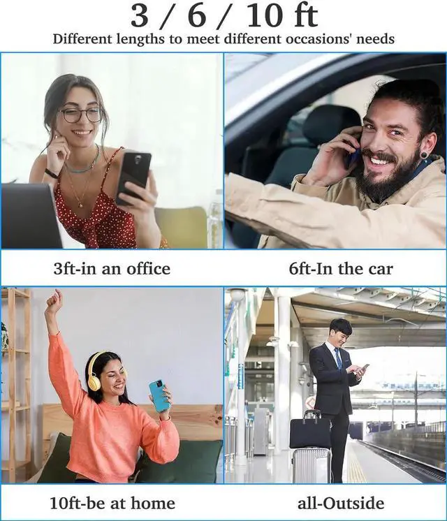 Alt view image 6 of 7 - JAENFONG 6Pack iPhone Charger Fast Charging 3/3/6/6/6/10 FT MFi Certified Lightning Cable Compatible with iPhone 14 13 12 11 Pro Max XR XS X 8 7 6 Plus SE and More - Colorful