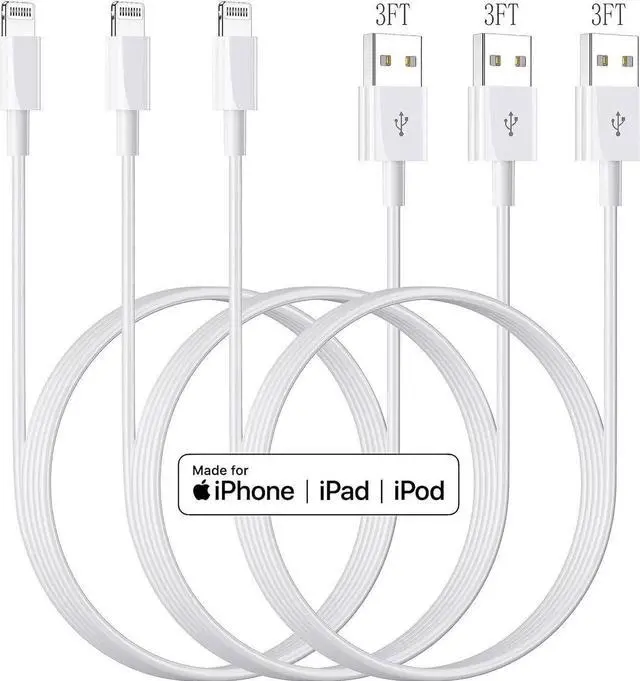 Alt view image 5 of 7 - JAENFONG 3ft 3Pack MFi Certified iPhone Charger Cord USB to Lightning Cable Fast Charging & Data Sync Compatible with iPhone 14/13/12/11/XR/XS/X/8/7/6/5/SE/iPad