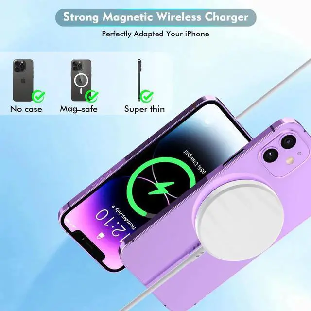 Alt view image 5 of 7 - Long Magnetic Wireless Charger 10FT iPhone Fast Mag Safe Charger Mag-Safe Charging Magnet Charge Pad 10Feet 2Pack Compatible with iPhone 16 Pro Max/16 Pro/16 Plus/16/iPhone 15 Pro Max/14/13/12/AirPods