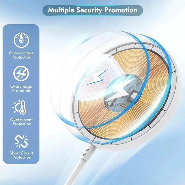 Alt view image 4 of 7 - Long Magnetic Wireless Charger 10FT iPhone Fast Mag Safe Charger Mag-Safe Charging Magnet Charge Pad 10Feet 2Pack Compatible with iPhone 16 Pro Max/16 Pro/16 Plus/16/iPhone 15 Pro Max/14/13/12/AirPods