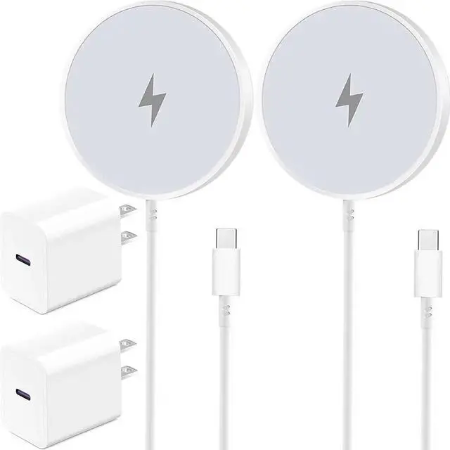 Main image of iPhone Wireless Charger for MagSafe Charger iPhone 16/15/14/13/12/AirPods 15W Long Calbe 10ft Fast Charging Magnetic Pad & Type-c Block for s25 2Pack