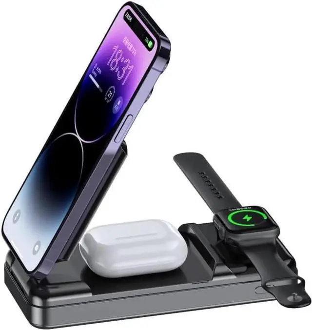 Main image of JAENFONG Magnetic Protable Charger Power Bank: 23800mAh Battery Wireless Charging Stand & LED Display 22.5W Fast Charging Compatible with iPhone 15/14/13 Series Watch AirPods 3/2/Pro