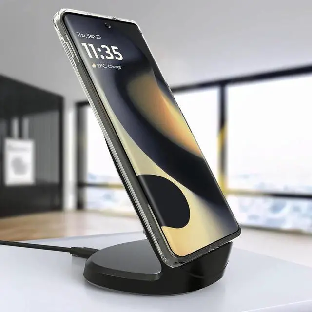 Alt view image 5 of 5 - TurboPower 15W Qi Wireless Stand + 33W Charger + USB-C Cable - for Moto G Power 2024/2025 Stylus (2025) G Stylus 5G 2024 Edge 2023/2024 Razr/Razr Plus 2023/2024/2025 Razr Ultra