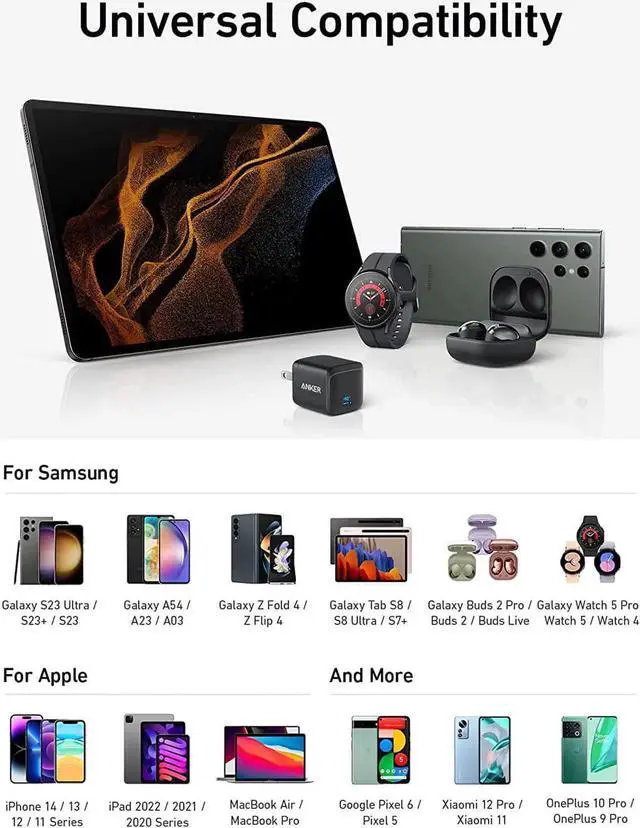 Alt view image 5 of 6 - 45W USB C Charger Block Foldable PPS Fast Charger for iPhone 16/15 and More Series Supports Super Fast Charging 2.0 for Galaxy S24 Ultra