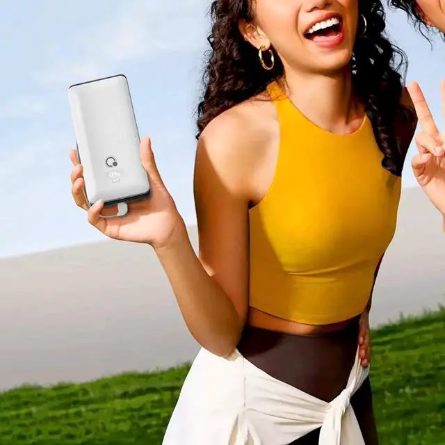 Alt view image 2 of 5 - JAENFONG 10000mAh Portable Charger with Built-in Cables and AC Wall Plug USB C Fast Charging Power Bank with 3 Cords 5 Output External Battery Pack Compatible with iPhone Tablet and All Smart Phones