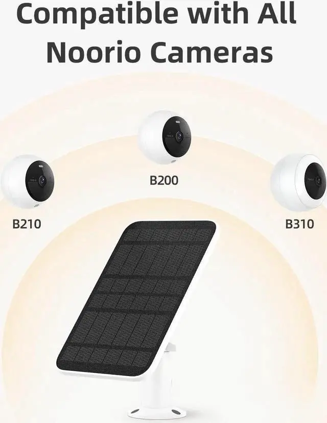 Alt view image 4 of 6 - JAENFONG 3W Portable Solar Panel for Security Camera Outdoor Wireless (Compatible with B200 Series) - Solar Battery Camera Charger with 10ft Cable Not for CD200/CF200 Cameras