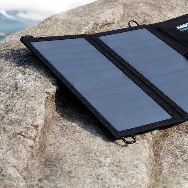 Alt view image 6 of 6 - JAENFONG Solar Panel Anker 15W USB Solar Charger with Dual-Port and Foldable Panel PowerPort Solar Lite for iPhone 11/Xs/XS Max/XR/X/8/7 iPad Pro/Air/Mini Galaxy S9/S8/S7/S6 and More