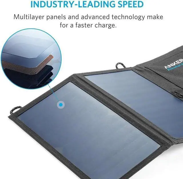 Alt view image 5 of 6 - JAENFONG Solar Panel Anker 15W USB Solar Charger with Dual-Port and Foldable Panel PowerPort Solar Lite for iPhone 11/Xs/XS Max/XR/X/8/7 iPad Pro/Air/Mini Galaxy S9/S8/S7/S6 and More