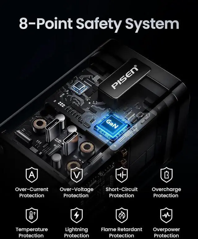 Alt view image 5 of 7 - 4-in-1 Mag-Safe Wireless Charger - 45W GaN Charging Station for Multiple Devices Qi Certified Mag-Safe Stand Magnetic Wireless Charger Fast Charging for iPhone 16/15/14/13/12 AirPods