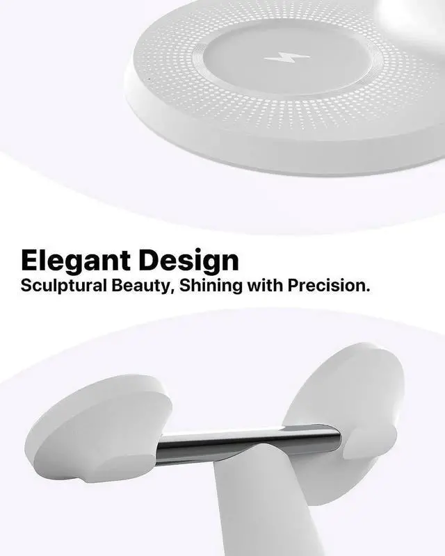 Alt view image 6 of 6 - 3 in 1 Wireless Charging Station for Device: Fast Charging Station for iPhone and Watch with MagSafe Stable Charger Stand for iPhone 12-16 & iWatch & AirPods