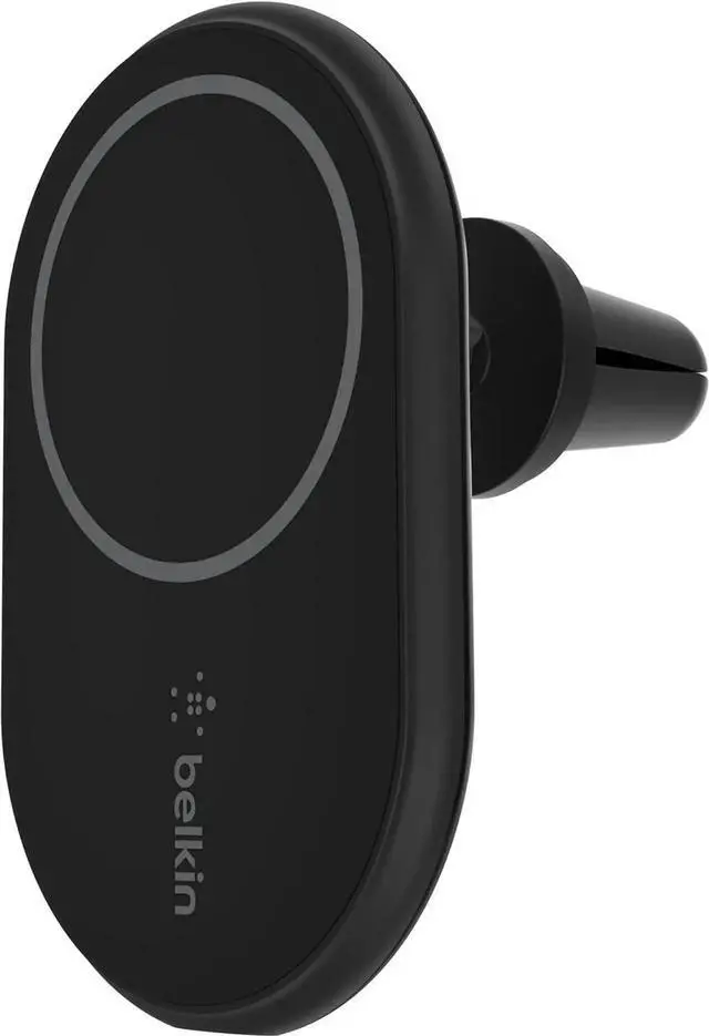 Alt view image 3 of 6 - MagSafe-Compatible Magnetic Wireless Car Charger 10W - BoostCharge Pro Wireless Charger Magnetic Car Vent Phone Mount for iPhone 16 iPhone 15 14 & 13 Series Power Supply Included - Black