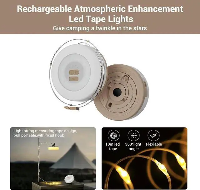 Alt view image 4 of 7 - Solar Panel Charging Bag for Outdoor Camping 10W 5V Charge for Phones and Device Contains 1 Rechargeable Folding Fan and 3 Different Rechargeable Camping Lamps 5 in 1 Camping Essentials Handbag