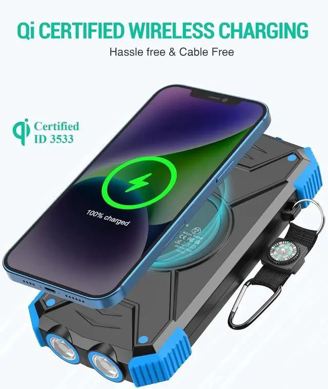 Alt view image 2 of 7 - Dust/Water Resistant Charging Brick Portable power bank rated IP67 for dust and water resistance when port cover is securely closedFast-Charging
Backup Battery: Equipped with Type C PD and Quick Charg
