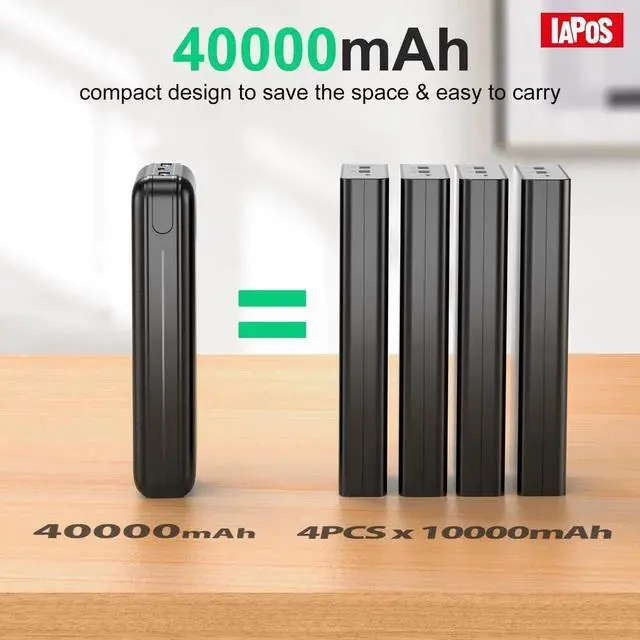 Alt view image 7 of 7 - JAENFONG Portable Charger 40000mah Power Bank USB-C (22.5W) Fast Charging Battery Pack Portable Phone Charger for iPhone 16 Pro/16/15/14/13 Series Android Galaxy Battery Bank for Travel Camping