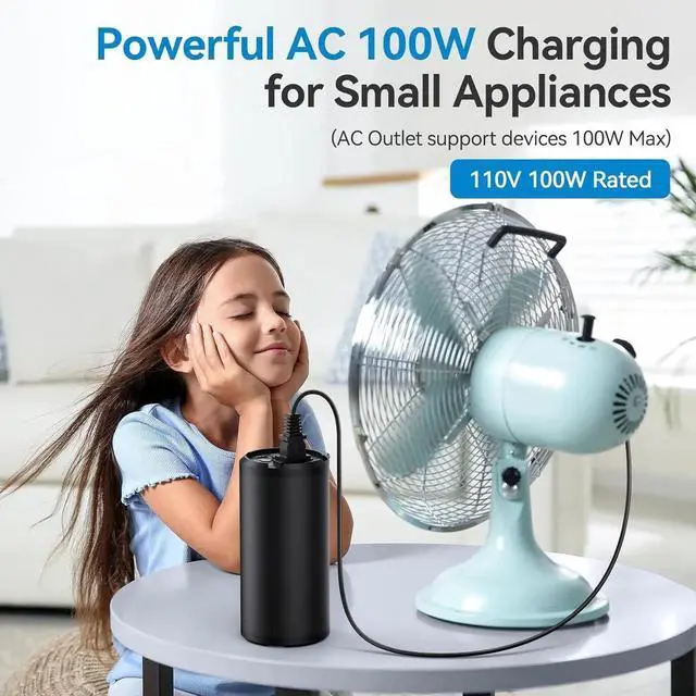 Alt view image 2 of 7 - JAENFONG Portable Power Bank with 100W AC Outlet 98Wh/27000mAh with 65W PD USB C Travel Portable Battery Pack Laptop Power Bank for HP Notebooks MacBook