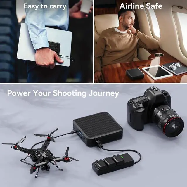 Alt view image 4 of 7 - JAENFONG Portable Laptop Power Bank 100W AC Outlet 72Wh/20000mAh with 65W PD USB C Portable Laptop Charger External Battery Pack for MacBook Notebooks Laptops