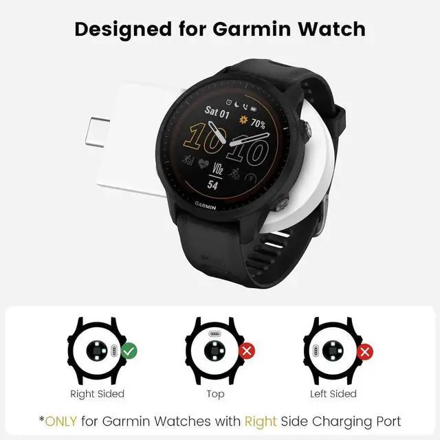 Alt view image 3 of 6 - 3 in 1 Magsafe Wireless Charging Station Garmin Watch Charger Stand for Fenix 7/7S/8 Forerunner 245/745/945/965 Tactix Enduro Epix Foldable Charger for iPhone 16/15/14 & AirPods with Adapter