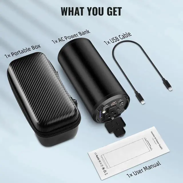 Alt view image 4 of 7 - JAENFONG Portable Laptop Charger with AC Outlet 98Wh/100W Power Bank 27000mAh External Travel Battery Pack with LED Flashlight for MacBook IPad HP iPhone Switch and More