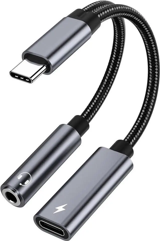 Main image of JAENFONG Galaxy S25 Headphone Adapter USB C to AUX Mic Jack with PD 60W Fast Charging for Stereo Earphones Compatible with Galaxy S25/S25+/S25 Ultra/S24/S24+ Google Pixel 8/7