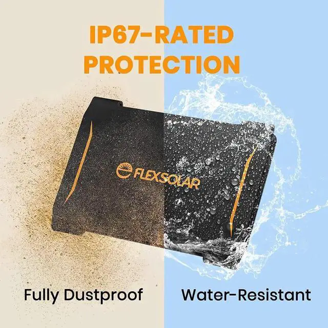 Alt view image 4 of 4 - JAENFONG 40W Foldable Solar Panel Charger with USB-C and USB-A Outputs for Phones Power Banks Tablets - Waterproof for Camping Hiking Backpacking