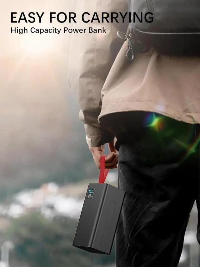 Alt view image 3 of 6 - JAENFONG 90000mAh Portable Charger Power Bank Large Battery Pack Upgraded 30W PD & QC 3.0 Fast Charging Big Powerbank USB-C High Capacity 5 Output 2 Input with LED Display for Phone Tablet