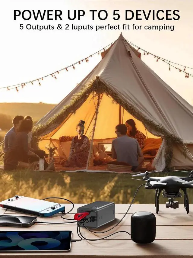 Alt view image 4 of 6 - JAENFONG 90000mAh Portable Charger Power Bank Large Battery Pack Upgraded 30W PD & QC 3.0 Fast Charging Big Powerbank USB-C High Capacity 5 Output 2 Input with LED Display for Phone Tablet