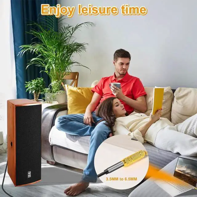 Alt view image 2 of 6 - JAENFONG 4 Pack Headphone Jack Adapter - 3.5mm (1/8 inch) Male to 6.35mm (1/4 inch) Female and 6.35mm (1/4) to 3.5mm (1/8) Audio Adapter for Player Headphone Guitar Amplifier