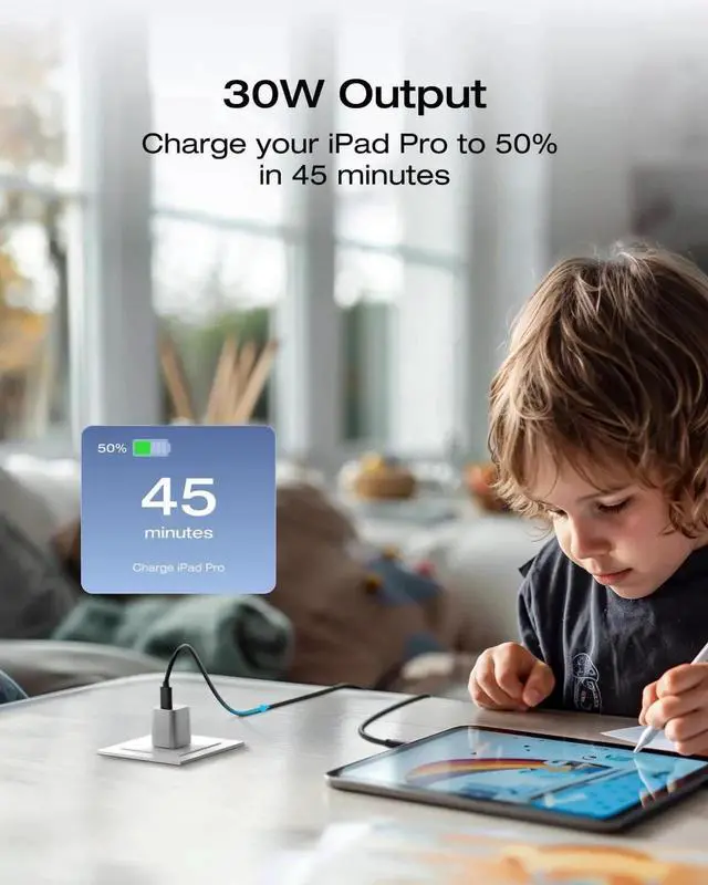 Alt view image 2 of 7 - JAENFONG Rapid Power Bank Wireless 5000mAh & 30W GaN USB C Charger Qi2 Certified Ultra-Fast Magnetic Portable Charger with Stand & Built-in Cables Battery Pack Compatible with iPhone 16/15/14/13