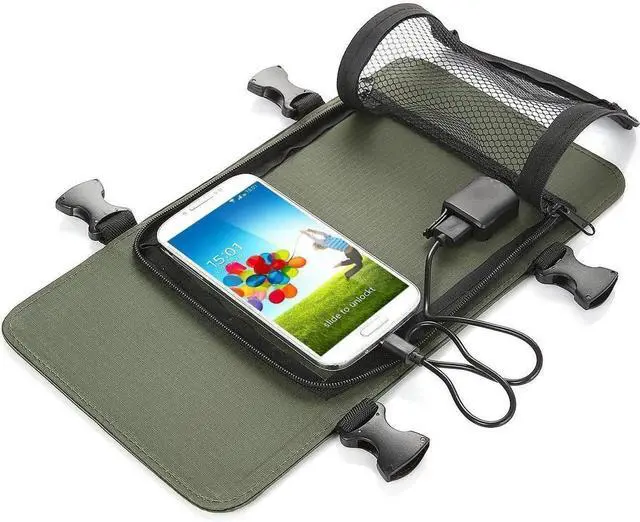 Alt view image 2 of 7 - JAENFONG Solar Backpack 7W Solar Panel Charge for Cell Phones and 5V Device Power Supply