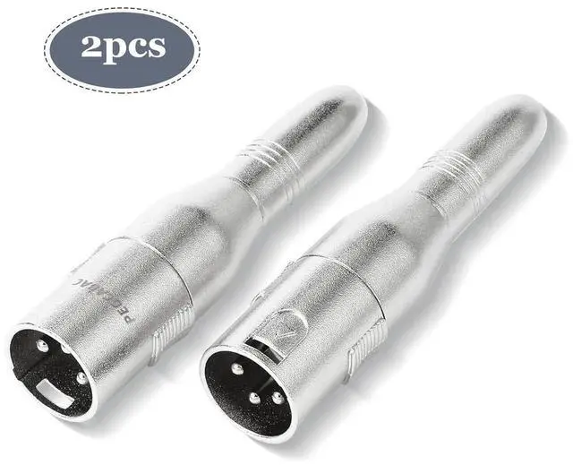 Alt view image 5 of 5 - JAENFONG XLR 3 Pin Male to 1/4 6.35mm Female Jack Socket Audio Adapter Professional Grade Conversion Adapters Audio Cable Mic Cord Adapter Plug Silver 2-Pcs