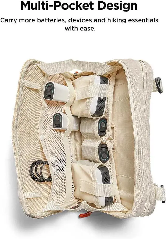 Alt view image 7 of 7 - JAENFONGLitheli Portable Solar Panel with Bag 24W Mini Power Generation Charger for Phone & U20 Battery Foldable Lightweight USB-A and USB-C Ports Adjustable Stands (4-Panel)