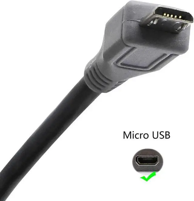 Alt view image 6 of 7 - JAENFONG USB OTG Cable - Black USB Micro Male to Mini Male OTG Cable (Black) (1m)