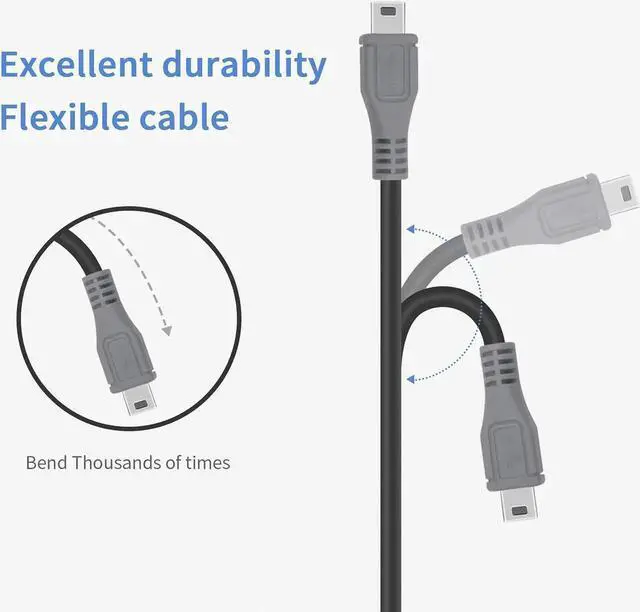 Alt view image 6 of 7 - JAENFONG Mini USB to USB C OTG Cable Short Type C to Mini Male Cable On-The-go Data Convertor Adapter for MacBook iMac Pro Chromebook Pixel 10 inch/25 cm