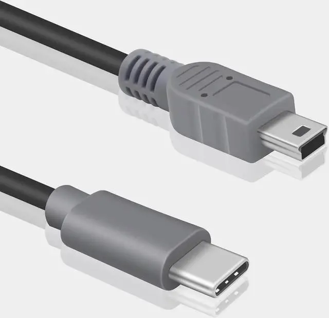 Alt view image 7 of 7 - JAENFONG Mini USB to USB C OTG Cable Short Type C to Mini Male Cable On-The-go Data Convertor Adapter for MacBook iMac Pro Chromebook Pixel 10 inch/25 cm