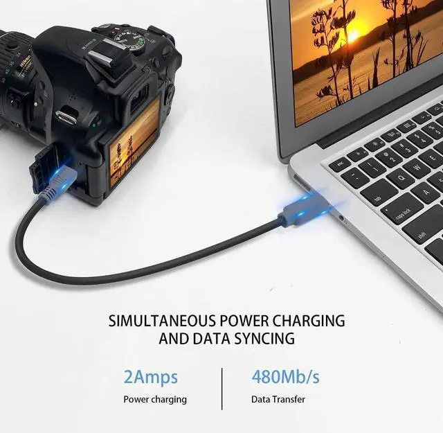 Alt view image 5 of 7 - JAENFONG Mini USB to USB C OTG Cable Short Type C to Mini Male Cable On-The-go Data Convertor Adapter for MacBook iMac Pro Chromebook Pixel 10 inch/25 cm