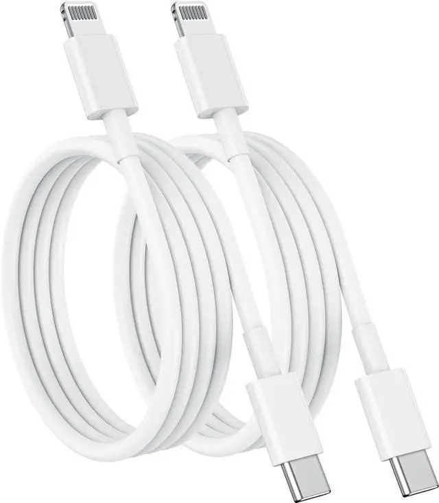 Main image of JAENFONG USB C to Lightning Cable (2pack 6ft) MFi Certified iPhone Fast Charger 2m Power Delivery Original Type C Charging Cord for iPhone 13/12/11 Pro/11/XS MAX/XR/8/7/6s Plus iPad (White)