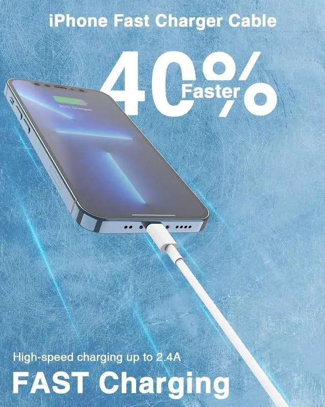 Alt view image 5 of 7 - JAENFONG USB C to Lightning Cable (2pack 6ft) MFi Certified iPhone Fast Charger 2m Power Delivery Original Type C Charging Cord for iPhone 13/12/11 Pro/11/XS MAX/XR/8/7/6s Plus iPad (White)