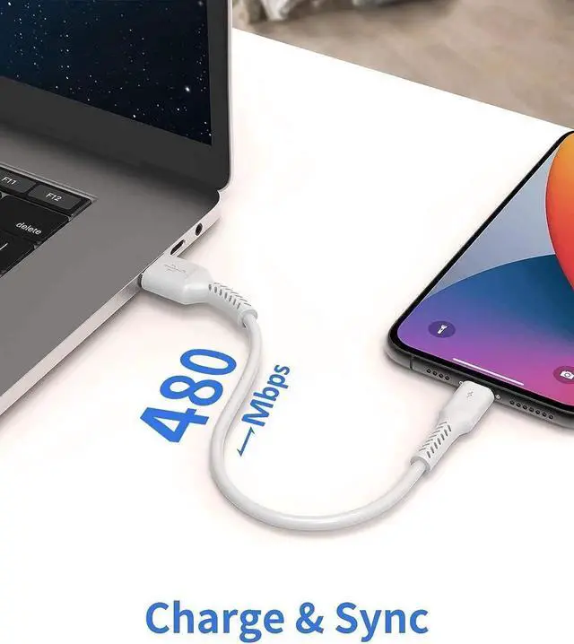 Alt view image 2 of 7 - JAENFONG 1ft iPhone Charge Cable Short 5Pack USB to Lightning Cord for Fast Charging Stations 1 Foot Compatible with iPhone 12 11 Pro Max Xs 8 7 6 5 Plus iPad Air/Mini