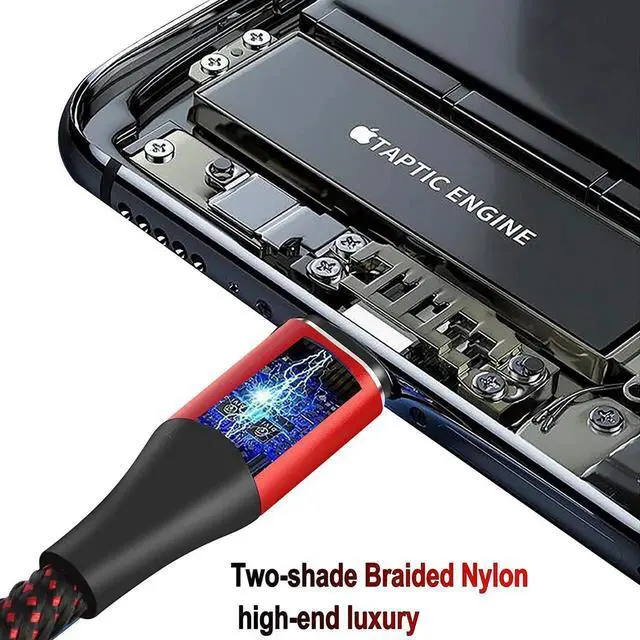 Alt view image 5 of 7 - JAENFONG Long iPhone Charger 10 ft for MFi Certified Cable for Lightning to USB Charging Cord 10ft 3Pack for iPhone 14/13/12/11 Pro/Max/X/XS/XR/8 Plus/7/6/5S/SE/5/ for iPad/Air 2 /Mini/ 10 Foot